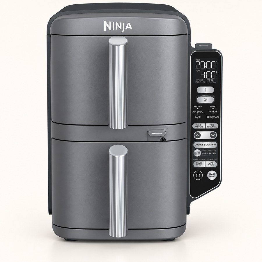 Air fryer Ninja DoubleStack XL de duas gavetas