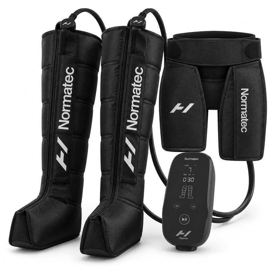 Hyperice Normatec 3 Lower Body, botas e attachment de quadril