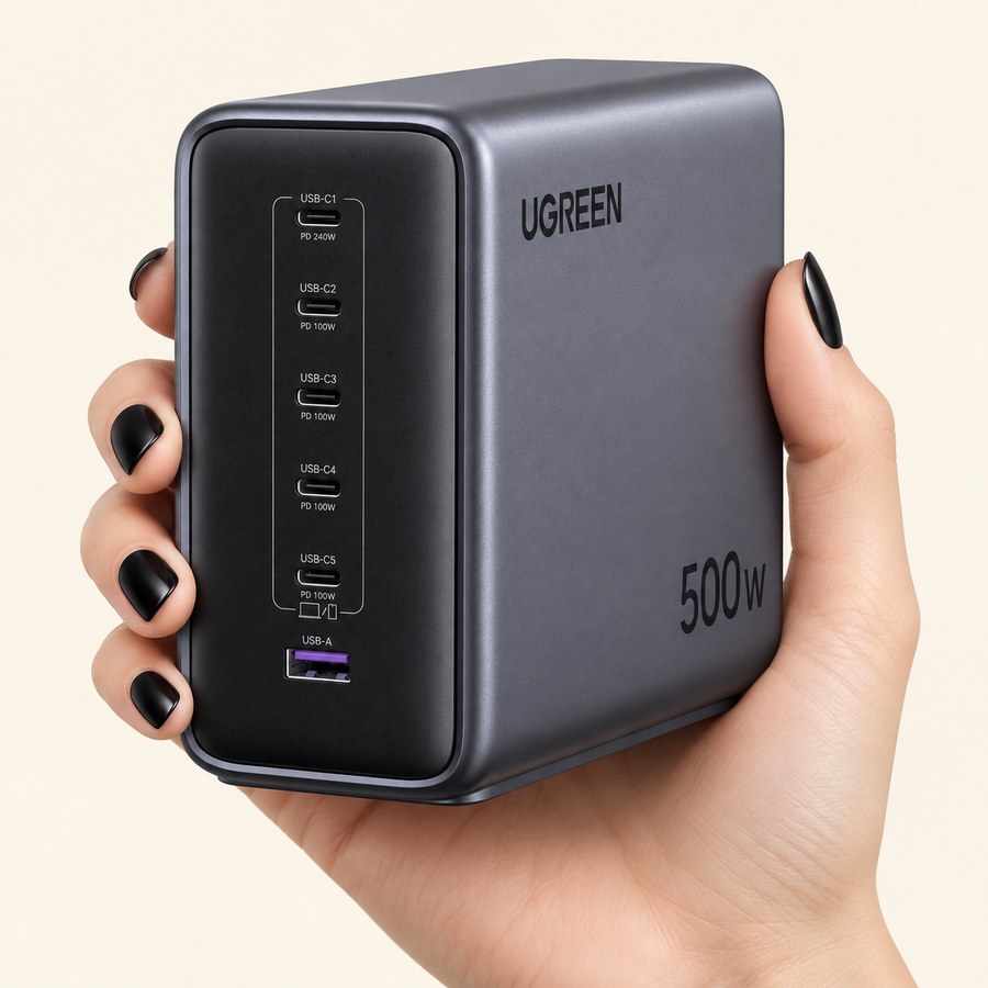 Carregador UGREEN Nexode 500W de 6 portas